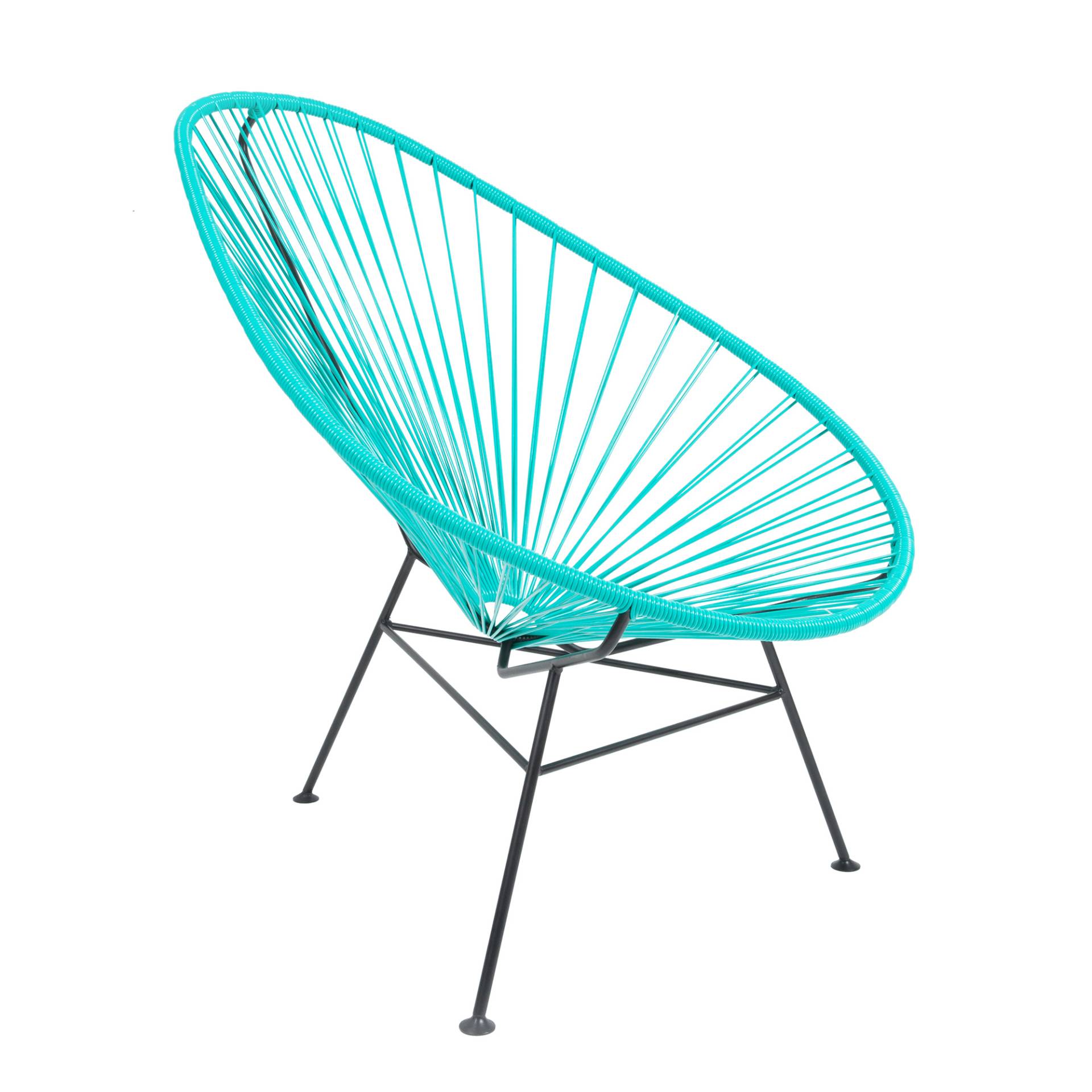 Acapulco Design - Acapulco Classic Chair - aquaverde, schwarz/Sitzfläche PVC/Gestell Stahl pulverbeschichtet/BxHxD 70x90x95cm von Acapulco Design