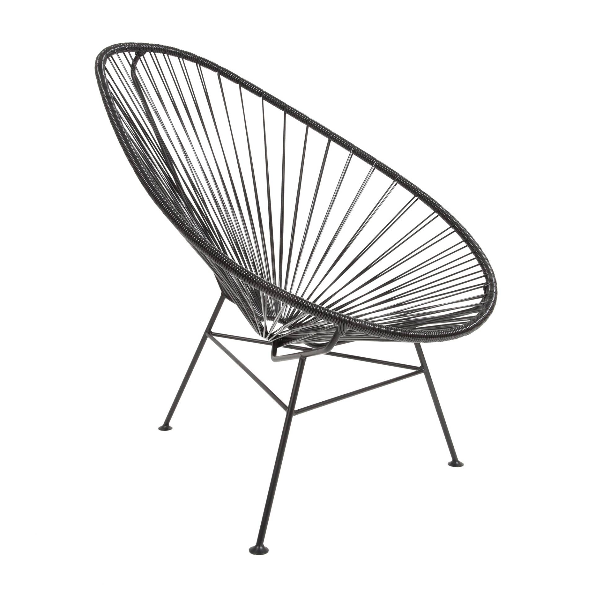 Acapulco Design - Acapulco Classic Chair - schwarz/Sitzfläche PVC/Gestell Stahl pulverbeschichtet/BxHxD 70x90x95cm von Acapulco Design