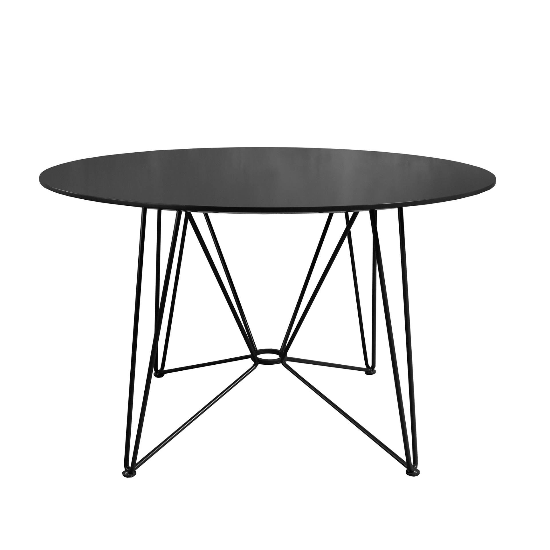 Acapulco Design - The Ring Table Esstisch HPL Ø120cm - schwarz/Tischplatte HPL/Gestell Stahl pulverbeschichtet/HxØ 74x120cm von Acapulco Design