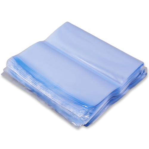 100 Stück Schrumpfbeutel, 20 * 35 cm Schrumpffolien Beutel PVC Transparent Shrink Wrap Film Schrumpfbeutel für Seifen Badebomben Badekugeln Verpackung DIY-Handwerk von Acboor