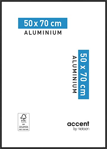 accent by nielsen Aluminium Bilderrahmen Accent, 50x70 cm, Schwarz Matt von accent by nielsen