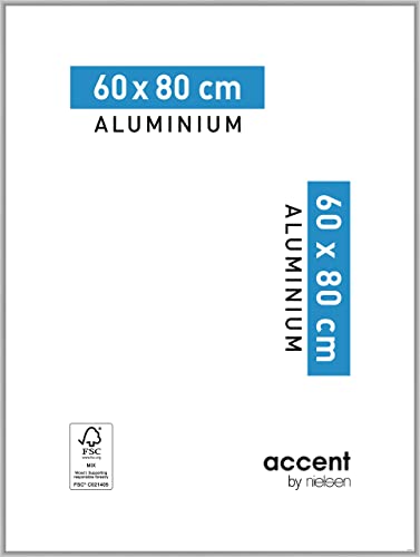 accent by nielsen Aluminium Bilderrahmen Accent, 60x80 cm, Silber Matt von accent by nielsen