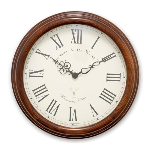 Acctim 74286 Funkgesteuerte Wanduhr Lacock, Holz von Acctim