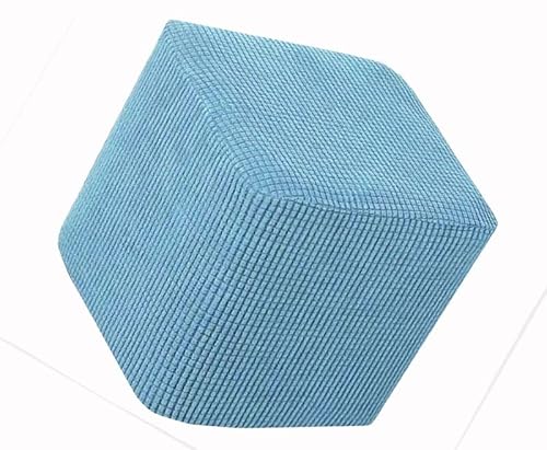 Hockerbezug Rund/Quadratisch 40x40/45x45 Ottoman Cover Ottomane Schonbezug Hocker Hussen Für Fußhocker Stretch Ottomane Abdeckung Hocker Waschbar Protector Hockerabdeckung von Acdler