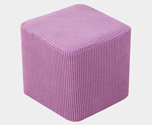 Hockerbezug Rund/Quadratisch40x40/45x45 Ottoman Cover Ottomane Schonbezug Hocker Hussen Für Fußhocker Stretch Ottomane Abdeckung Hocker Waschbar Protector Hockerabdeckung von Acdler