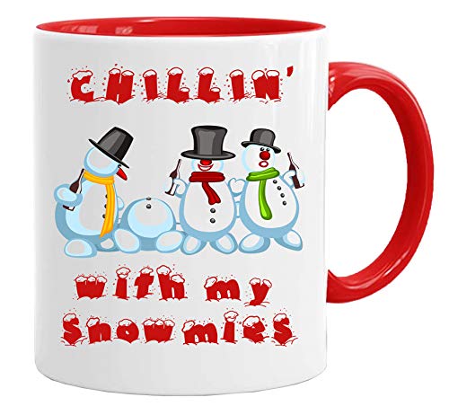 Acen Merchandise Lustige Weihnachtstasse Chillin with My Snowmies, 325 ml, hochwertige Qualität von Acen Merchandise