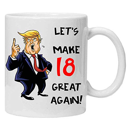 Donald Trump 'Let's make your birthday GREAT AGAIN' - (Wähle deine Größe) Fun Keramik Tasse Kaffee Tee Becher – Perfekt Valentines/Ostern/Sommer/Weihnachten/Geburtstag/Jahrestag Geschenk (18) von Acen Merchandise