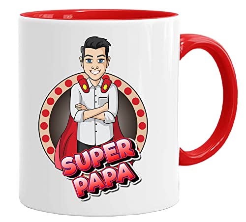 Papa Tasse/Tasse – Super Papa – Originale Tasse/Geschenke für Geburtstage, Osterfeier, Keramik, 350 ml von Acen Merchandise