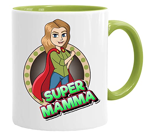 Super Mamma Tasse/Becher/Mug - Super Mamma - Schöne und lustige Kaffeetasse als Geschenkidee für Vatertagsgeschenk. Keramik 350 ml - Geschenkidee Geschenk von Acen Merchandise
