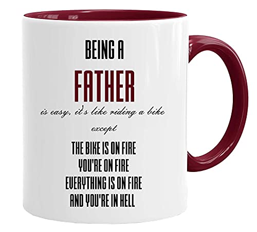 Tasse mit Aufschrift "Being a Father", Vatertagstasse, Geschenk von Tochter oder Sohn, Geschenk für Väter, Geburtstag, Weihnachten, Vatertag oder Geschwister-Geschenk von Acen Merchandise