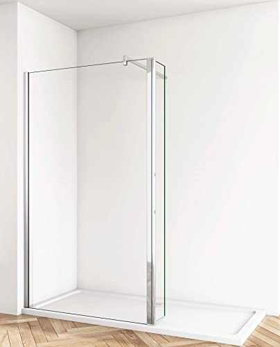 Acezanble 80x200cm Duschwand Duschabtrennung Duschtrennwand 8mm Nano Glas mit 40cm Beweglichem Panel von Acezanble