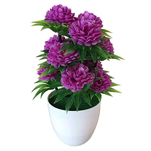 AchidistviQ 1 Stück Künstliche Chrysantheme Bonsai Topfpflanze Landschaft Home Blumendekor Purple von AchidistviQ