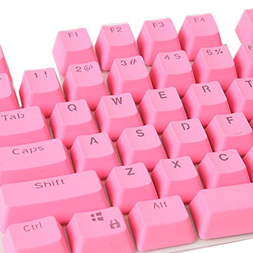 AchidistviQ 106-teiliges Tastenkappen-Set, zweifarbig, PBT-Tastenkappen für universelle Gaming-Tastaturen, Pink von AchidistviQ