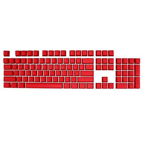 AchidistviQ ABS-Tastenkappen mit 104 Tastenkappen, Hintergrundbeleuchtung, mechanische Tastatur-Zubehör, PC-Teile, DIY mechanische Tastatur-Ersatz-Knopfkappen, Rot von AchidistviQ