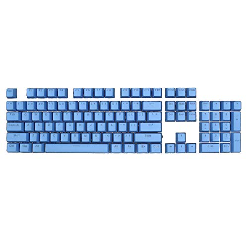 AchidistviQ ABS-Tastenkappen mit 104 Tastenkappen, Hintergrundbeleuchtung, mechanische Tastatur-Zubehör, PC-Teile, DIY mechanische Tastatur-Ersatz-Knopfkappen, blau von AchidistviQ