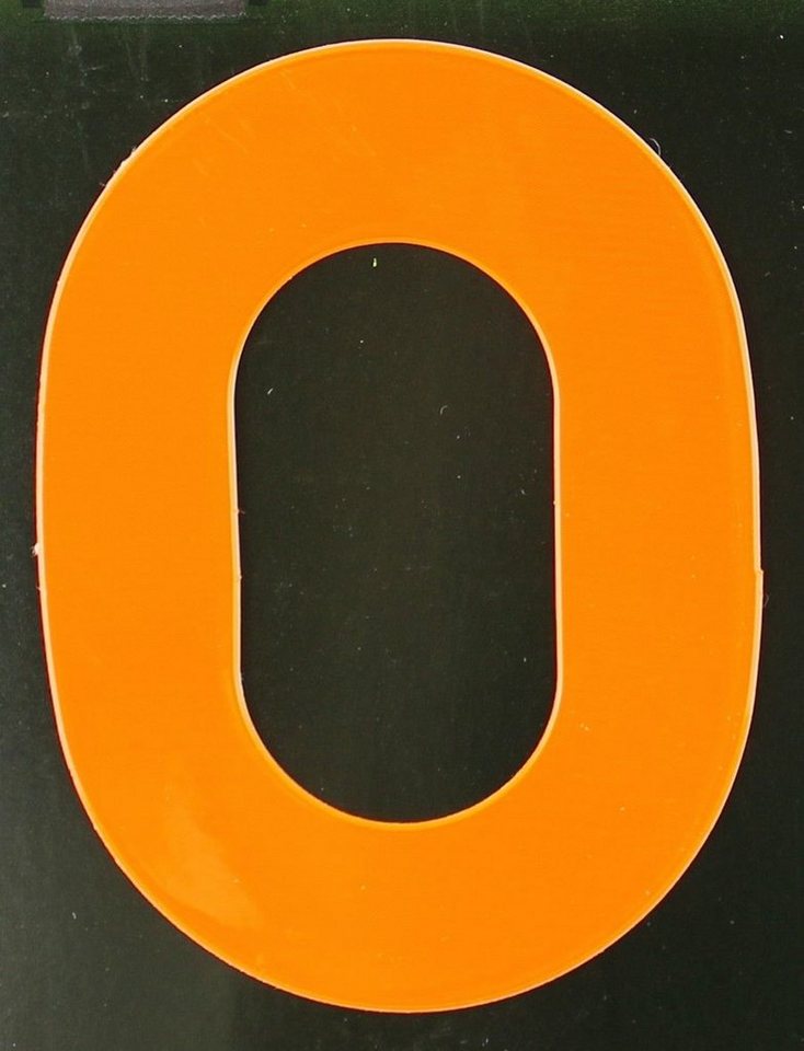Aco Hausnummer Conacord Reflektierender Klebebuchstabe O orange O von Aco