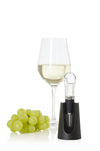 AdHoc VA09 Weinausgießer und Partikelfilter Vine mit Abtropfständer, Edelstahl/Acryl/Kunststoff/Silikon von AdHoc