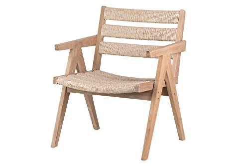 Adda Home Stuhl, Olmo Holz/Rattan, braun, 67X22X59 cm von Adda Home