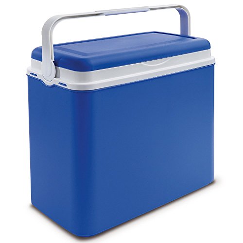 Große 24-Liter-Kühlbox, Camping, Strand, Lunch, Picknick, für isolierte Speisen + 2 Kühlakkus, blau, Cooler Box von URBNLIVING