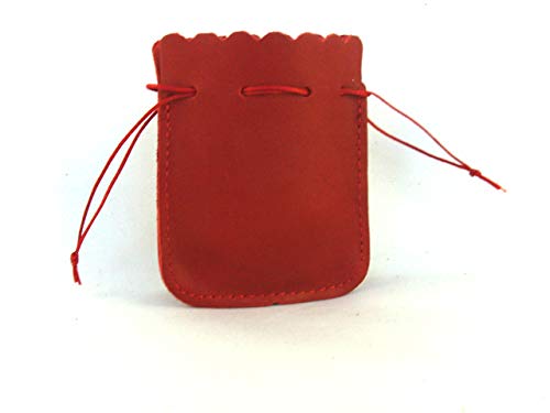 Adriatica Pelletteria Zeitungsständer aus echtem Leder im Beutel (Packung mit 20 Stück) - in Stock, rot, rot von Adriatica Pelletteria