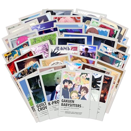 Adval9Vram Anime Wall Collage Kit - 50 Stück Japan Anime Ästhetische Bilder Fotosammlung Collage, Ästhetik Wall Prints Kit Wohnheim Zimmer Schlafzimmer Deko für Jugendliche Erwachsene von Adval9Vram