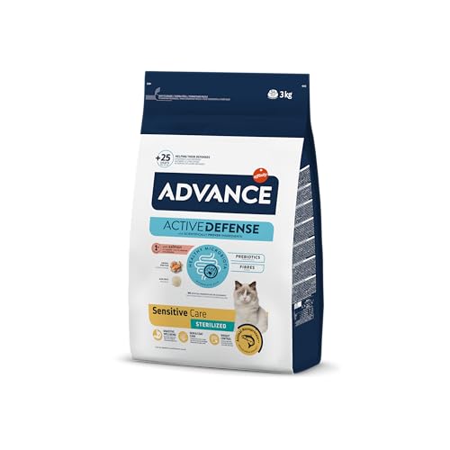 ADVANCE Sterilized mit Lachs +1 Jahr Katzenfutter 3kg, 1er Pack (1 x 3 kg) von Advance