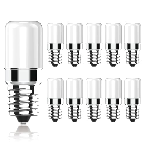 Aegislogic E14 LED Warmweiss 2700K Lampen Kühlschranklampe,1.5W E14 leuchtmittel 170LM Nicht dimmbar E14 fassung Ersatz für 15W 20W Halogenlampen, Nicht Dimmbar, 230V AC, 10 Stück von Aegislogic