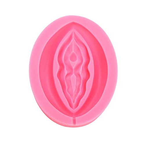 Agoky 1Pcs 3D Vulva/Penis Ausstecher Silikonform DIY Backform Shokoladeformen weibliche männlich Orgel Fondant Ausstechformen für Kuchen Torten Keks Törtchen Rosa Einheitsgröße von Agoky