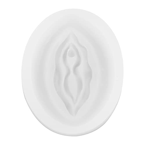 Agoky 1Pcs 3D Vulva/Penis Ausstecher Silikonform DIY Backform Shokoladeformen weibliche männlich Orgel Fondant Ausstechformen für Kuchen Torten Keks Törtchen Weiß C Einheitsgröße von Agoky