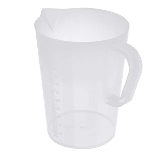 Agoky Kunststoff Wasserkrug 1L 2L Wasserkanne Plastik Wasserkaraffe Transparent Krug Messbecher BPA-frei Küchenwerkzeuge Transparent C 2L von Agoky