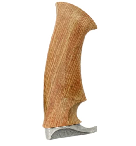Aibote Messergriff aus natürlichem Birnenholz, mit Fingerschutz, Werkzeug, DIY-Zubehör für Messer, blanke Klingen (A) von Aibote