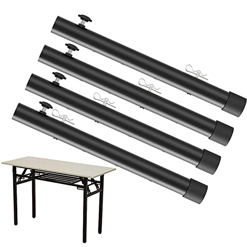 Aibyks Klapptischerhöhung - Verlängerung für gerade Tischbeine aus Stahl mit Ösenschrauben, Sicherungsstifte in B-Form - Einfache Installation von Möbelbeinliften für zu Hause von Aibyks