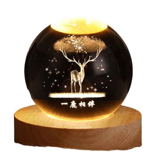 Ailan Exquisites Craft LED Nachtlicht mit natürlichen Inhaltsstoffen – Ästhetik des Weltraums, Bibliotheksball Nachtlicht, Nachttischlampe, B von Ailan