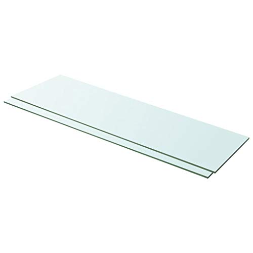 Ailgely 2pcs Glasablage Glasregal, Glasboden Glasscheibe Glasplatte, für Glasregal Transparent für Bad, Küchen,Balkon, Verschiedene Größen 100 x 30 cm von Ailgely