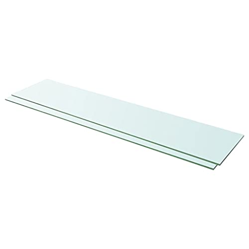 Ailgely 2pcs Glasablage Glasregal, Glasboden Glasscheibe Glasplatte, für Glasregal Transparent für Bad, Küchen,Balkon, Verschiedene Größen 110 x 25 cm von Ailgely