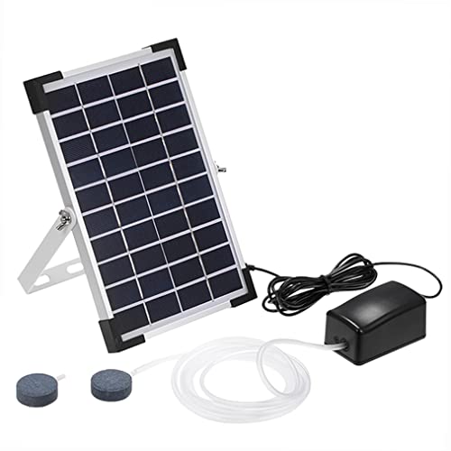 Ailgely Solar-Sauerstoffpumpe, Aquarium Oxygenator, Solar Teichbelüfter, Gartenteich Belüftung Sauerstoffpumpe, Fisch-Belüfter, Aquarium-Luftpumpe, mit Aquarium-Sauerstoff-Rohr-Luftblasenstein von Ailgely