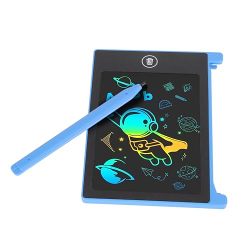 Kleines LCD-Schreibtablett, Interessantes, Farbdruckempfindliches, Wiederverwendbares Elektronisches Doodle-Board Zum Notieren für Im Alter von 3 Bis 6 Jahren (Blau) von Airshi