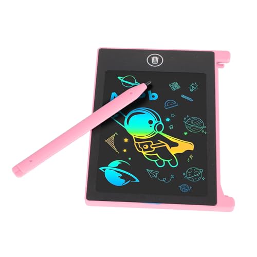 Kleines LCD-Schreibtablett, Interessantes, Farbdruckempfindliches, Wiederverwendbares Elektronisches Doodle-Board Zum Notieren für Im Alter von 3 Bis 6 Jahren (Rosa) von Airshi