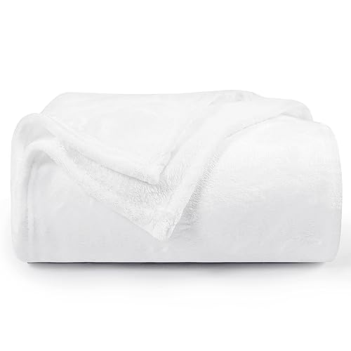 Aisbo Kuscheldecke Flauschig Decke Weiß - Fleecedecke 150x200 cm XL Warme Sofa Decke, Kuschlige Wohndecke Weich als Wohnzimmer Blanket Couchdecke für Winter von Aisbo