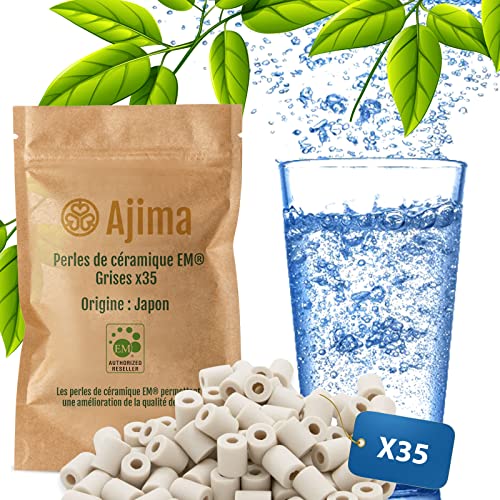 Ajima EM® 35 graue Keramikperlen Wasserfilter für Karaffe, Wasserkocher, Flasche, Waschmaschine, Filterlösung, umweltfreundlich, Anti-Kalk, Reinigung von Wasser von Ajima