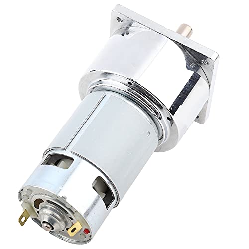 Akozon Getriebemotor DC12V / 24V 35W Micro-DC-Metallgetriebemotordrehzahl einstellbar CW/CCW(12V 10U/min) von Akozon