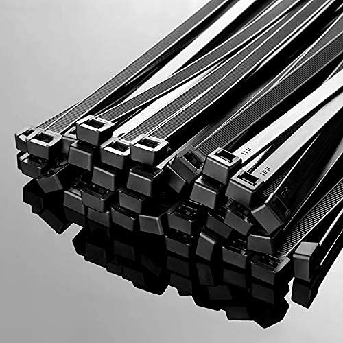 Akyandoo 100 Stück Kabelbinder schwarz weiss Starke Nylon Kabelbinder in hochwertiger Qualität [KB1-Schwarz-9.0x800] von Akyandoo