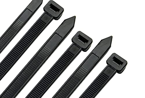 Akyandoo XXL Kabelbinder 9,0 x 500mm Industrie Qualität 9mm breit 50cm lang 75KG Zukraft Schwarz - Black 10 Stück - 10 Stk. von Akyandoo