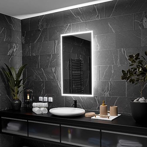 Alasta Boston Badspiegel mit Beleuchtung 60x120 cm - Anpassbarer Bad Spiegel - Ihrer Wahl Kosmetikspiegel mit Beleuchtung und Spiegelheizung - Wählbare Lichtfarbe von Alasta
