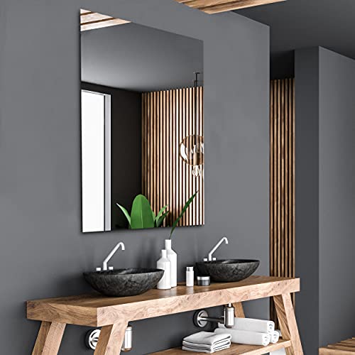 Alasta Stilvoller Rechteckiger Badezimmerspiegel, Wandspiegel, Hängespiegel - Größe 45x75cm von Alasta