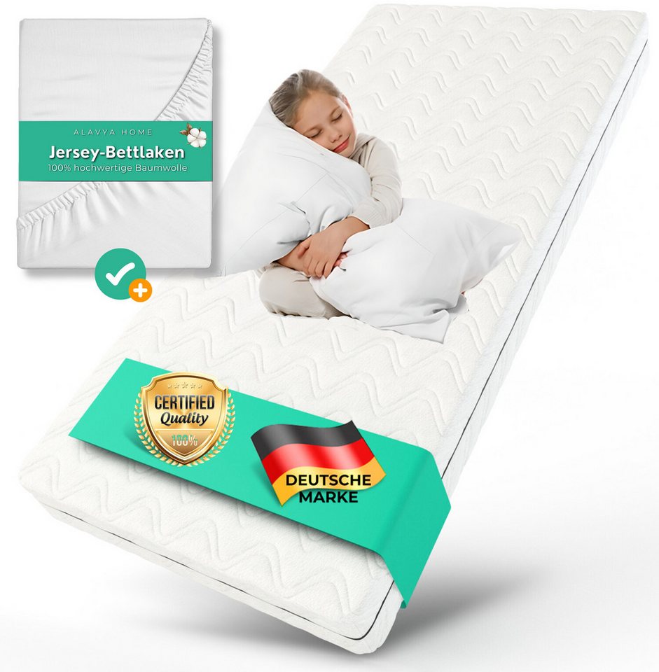 Jugendmatratze Kinder- und Jugendmatratze (AQUA Premium), Alavya Home®, 10 cm hoch, Kindermatratze 90x200 cm waschbarem Bezug optional mit Spannbettlaken von Alavya Home®