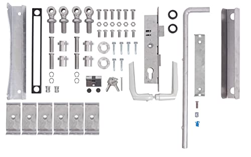 Alberts 678166 Zubehör-Set Flexo | für Doppeltor | bis 1200 mm Höhe | Stahl roh, feuerverzinkt von Alberts