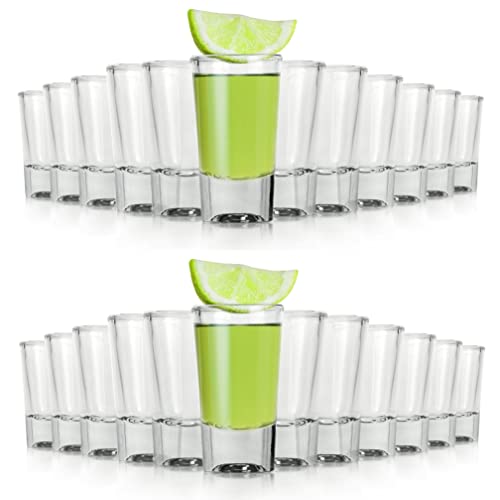 Alcohol Cage QUICK SHOT Glas Set - Kleine Shotgläser 28ml - mit Schwerem Boden - Spülmaschinenfest - Wodkaglas Shotgläser Witziges Set von 24 von Alcohol Cage