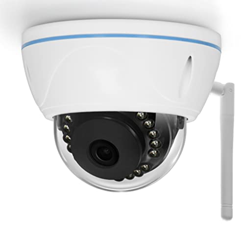 Alecto DVC136IP - Outdoor Dome Überwachungskamera - IP Kamera mit WiFi - WLAN und IP55 - Unterstützung 128G SD Karte (ohne) - Weiß von Alecto