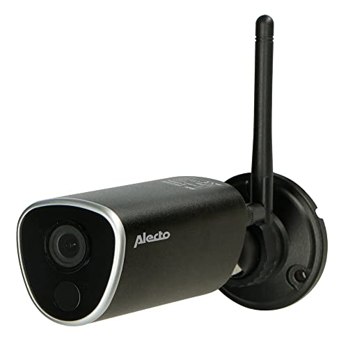 Alecto DVC216IP WLAN IP Kamera - Schwenkbare Überwachungskamera Außen - IP66 Wasserbeständig- IR Nachtsicht - Bewegungsmelder - Micro-SD - LAN - schwarz von Alecto